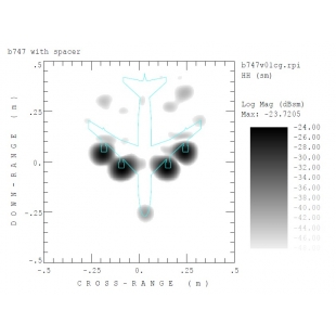 B747 飛機模型（1 100 比例）ISAR 成像圖.jpg